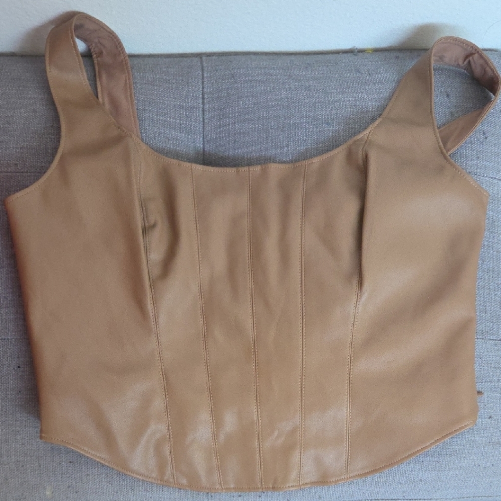 Abercrombie & Fitch Faux Leather Top